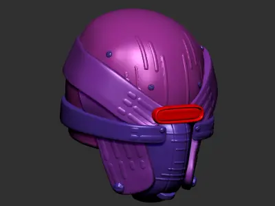 helmet high poly sculpt 3d printable 3D model 2