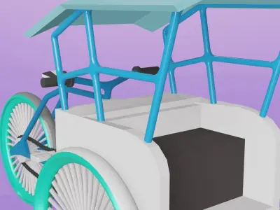 PEDICAB BECAK UNIQUE AND CLASSIC VEHICLES ARE VERY FUNNY 3D model