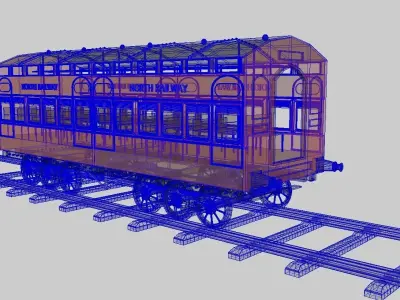 Train Coach Free low-poly 3D model