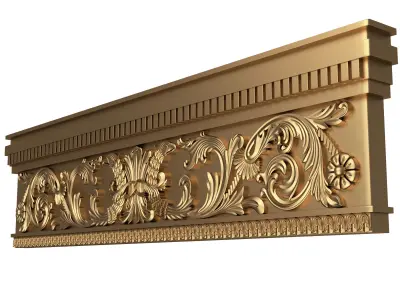 Cornice Decoration Molding 03 Low-poly 3D model