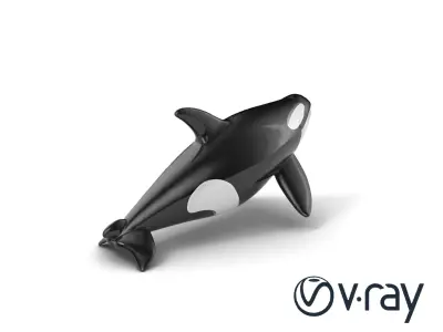 Glossy Orca 3D Aquatic Design model pack Low-poly 3D model