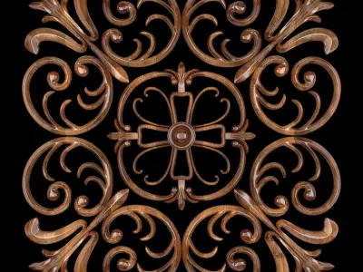 Decorative Wall Rosettes 02 3D model