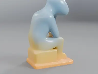 modern statue 3D model
