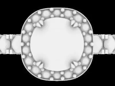 Diamond Ring Solitare 3dm stl render detail 3D print model 3D print model