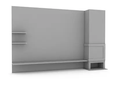 3D 3d modern tv stand 04 Low-poly 3D model