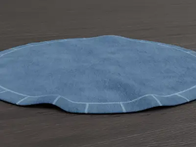 Circular Rug Low-poly 3D model