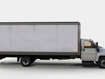 Generic box truck Low-poly 3D model