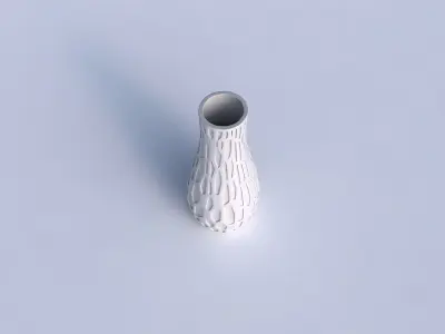Vase curved with organic dents 3D print model