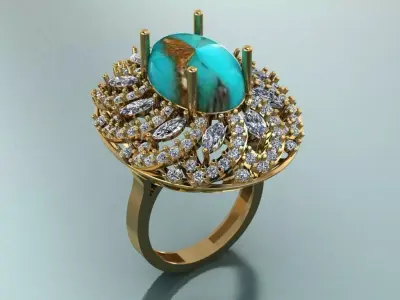 vintage ring 3D print model