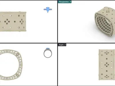 Luxury Princess Ring 3D print model