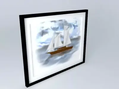 quadro painting arte art Free 3D model