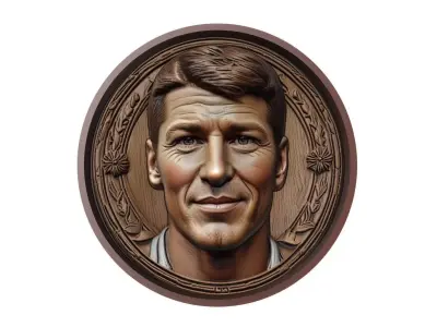 Steven Gerrard Footballer Medallion 3D print model