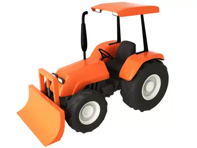Cartoon Tractor  3D model