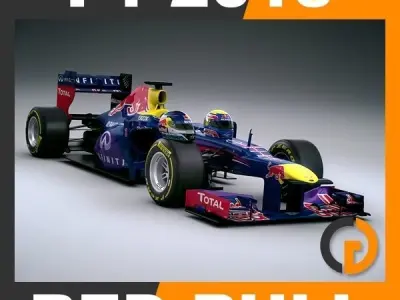 F1 2013 Cars and Helmets 3D model