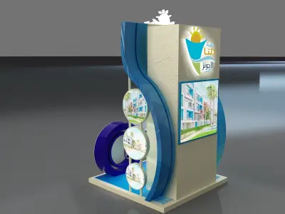  Booth Exhibition Stand a347c  3D model