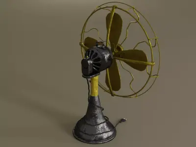 Vintage Electric Fan - Antique 3D Model 3D model
