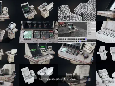 Survival props pack 3D Model Collection
