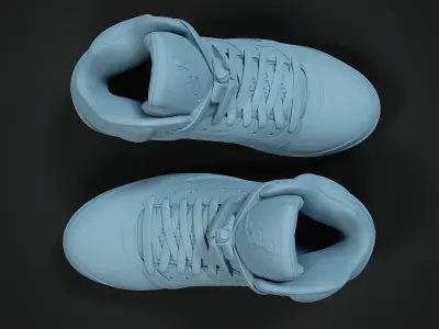 Air Jordan5-retro sneaker-3d printable 3D print model