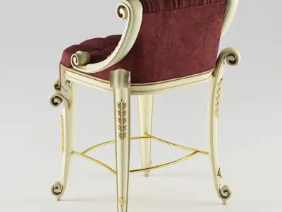 hooker luxury barstool 3D model