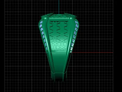Print Ready STL 3DM  Gents Rings Diamond Men Ring  3D print model 31