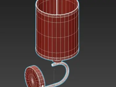 konrad wall light with glass shade 3D model