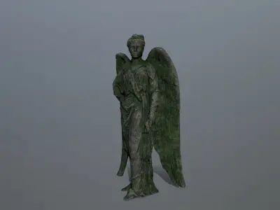 Angel Statue 05 Low-poly 3D model