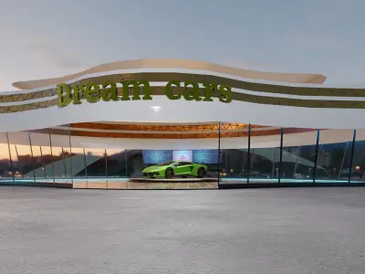 Showroom Free low-poly 3D model