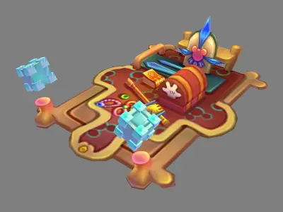 gAME Low-mode-VIP booth 3D model