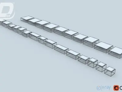 Baske Table Set 3D model