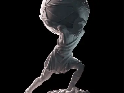 Atlas Holding the Zodiac 3D print model