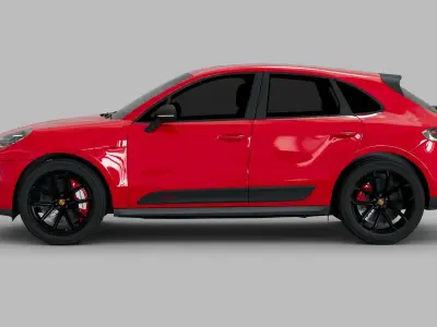 Porsche GTS macan 2022 Low-poly 3D model
