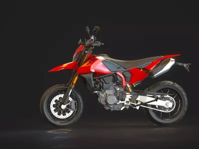 Base model Ducati Hypermotard 698 2024 3D model