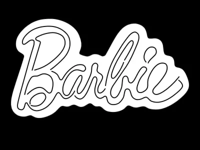 Barbie Neon Sign 3D model