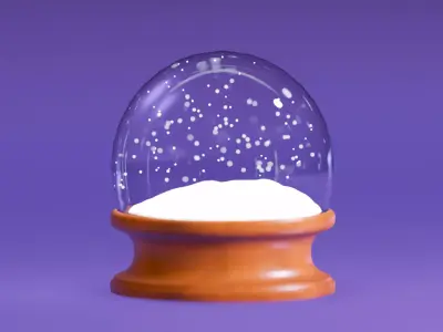 Winter Snow Globe 3D Model 3D model