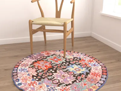 Round Rug Set 50 3D model