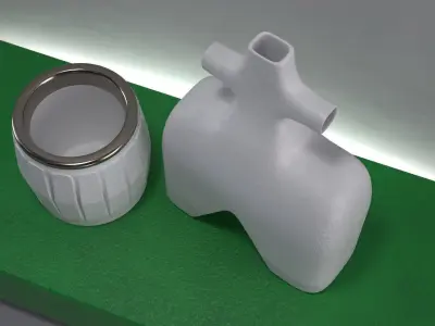 Ceramic Vase and Cup 3D 3D model