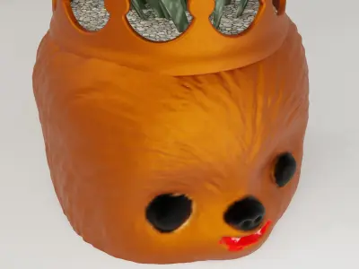 plant pot holder 90 Chewbacca 3D print model