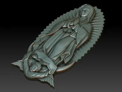 Virgin of Guadalupe 4 3D print model