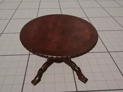 Nanite Unreal Engine 5 - Victorian Table  3D model