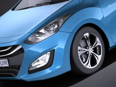 Hyundai i30 Wagon 2014 VRAY 3D model