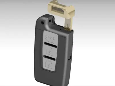 Hyundai IX35 case and key  3D model