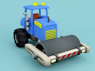 Construction vehicles - Cartoon - Low Poly Low-poly 3D model