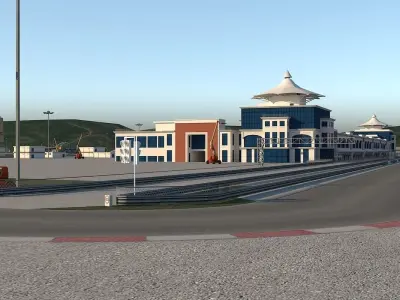 Istanbul Park Formula F1 Racing Circuit Track Model Low-poly 3D model