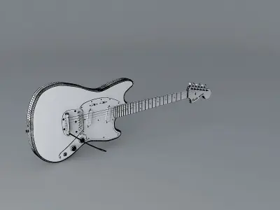 1964 Fender Mustang guitar Free 3D model