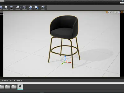 PlusHalle High Nest Chair UE4 Low-poly 3D model