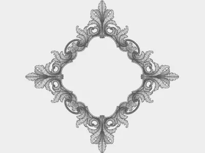 Carved decor for cnc 60 3D model