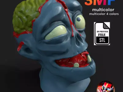 moneybox Zombie-piggy bank-stl-3mf 3D print model
