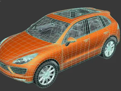 Generic car v2 SUV Low-poly 3D model