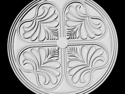 Central decor ornament for furniture 3D model 496