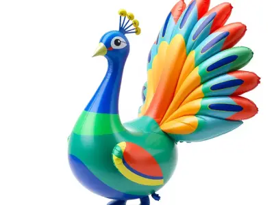Vibrant Peacock model pack Low-poly 3D model